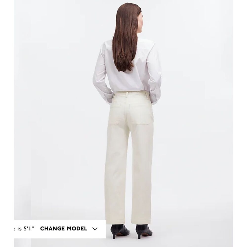 NWOT Madewell The Emmett Wide-Leg Full Length Jean: Patch Pocket Edition - Picture 3 of 6